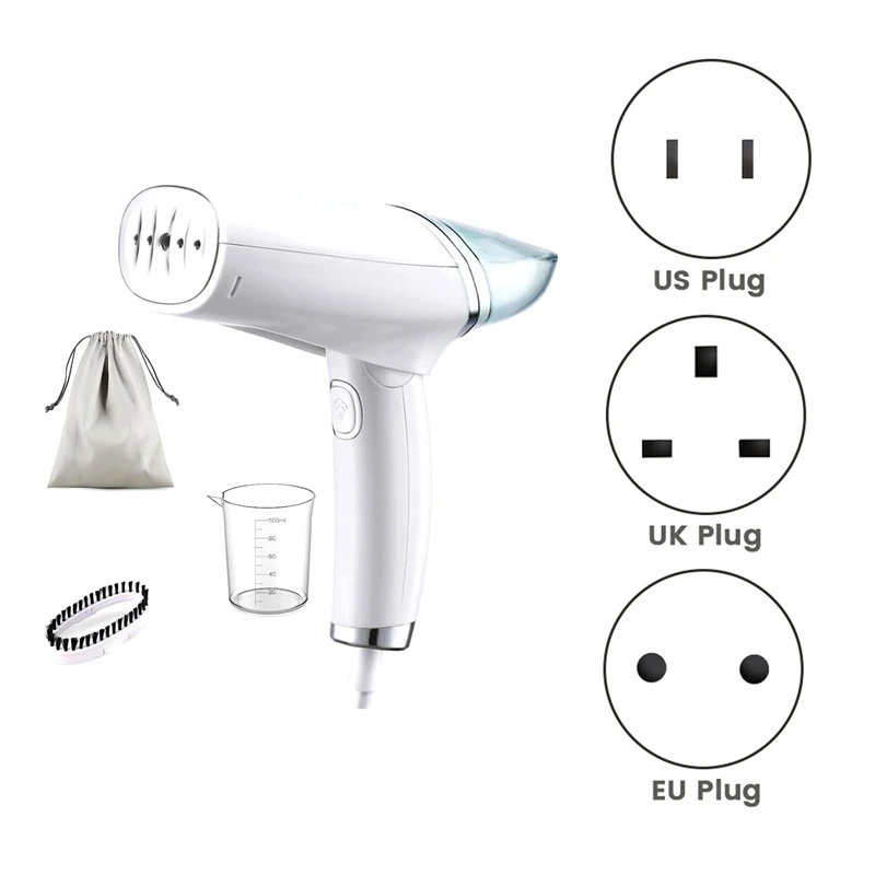 Portable Steamer For Clothes,Handheld Steamer,Foldable Steam Iron-Fast,Fabric Wrinkle Remover 1000W Strong Power.EU Plug Durable