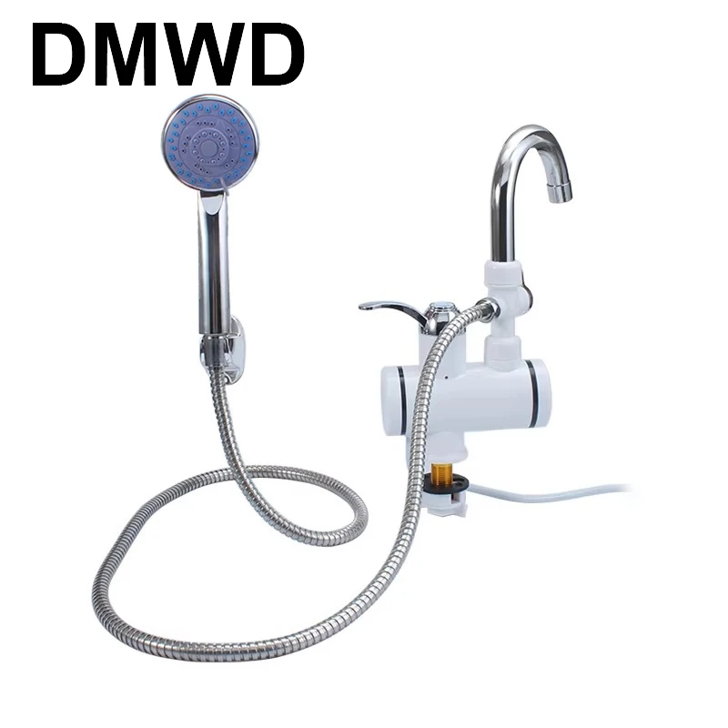 DMWD 3000W Temperature Display Electric Instant Hot Water Heater Faucet Kitchen Instantaneous Tankless Cold Heating Tap Shower