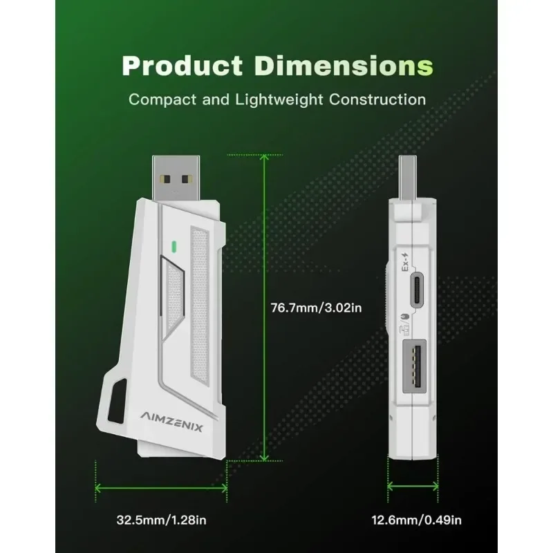 

AX200 PC Gaming K&M Converter/Adapter,For Games Consoles Enhanced Gaming Experience Gamer Accessory