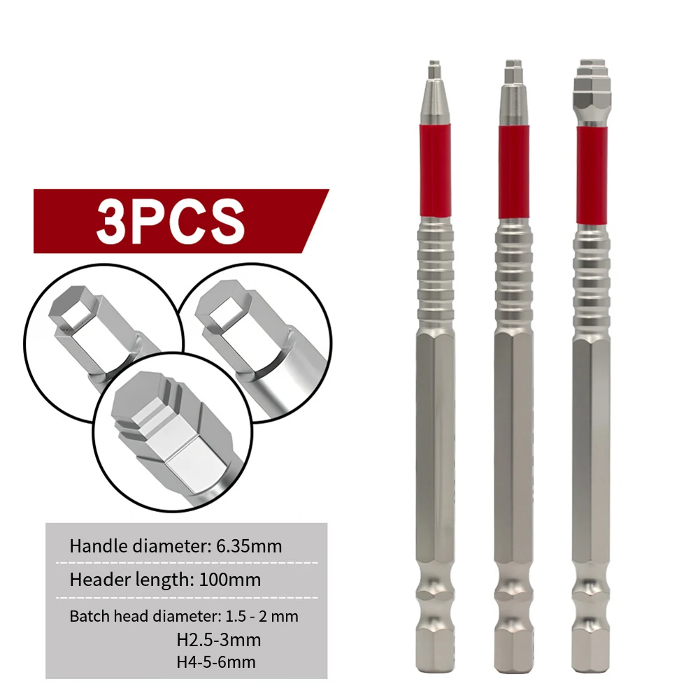 6pcs Pagoda Shaped Screwdriver Bits Set 65mm 110mm Hex Shank For Impact Driver Bit For Electric Drill Home Auto Repair Tool