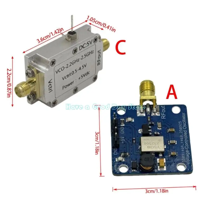 실험실 프로젝트용 462D 조정 가능한 VCO 발진기 모듈 신호 발생기 모듈 2200MHz-2500MHz 주파수