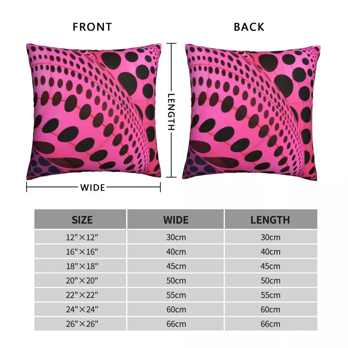 Pink Dots Pillowcases Bed Car Yayoi Kusama Art Abstract Pumpkin Polka Pop Aesthetic Cushion Cover Cool Decor Throw Pillow Case