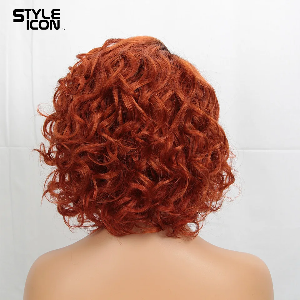 Korte Bob Deel Lace Krullend Menselijk Haar Pruiken Voor Zwarte Vrouwen Kleurrijke Water Wave Menselijk Haar Pruik Styleicon Nat Golvend korte Pruiken