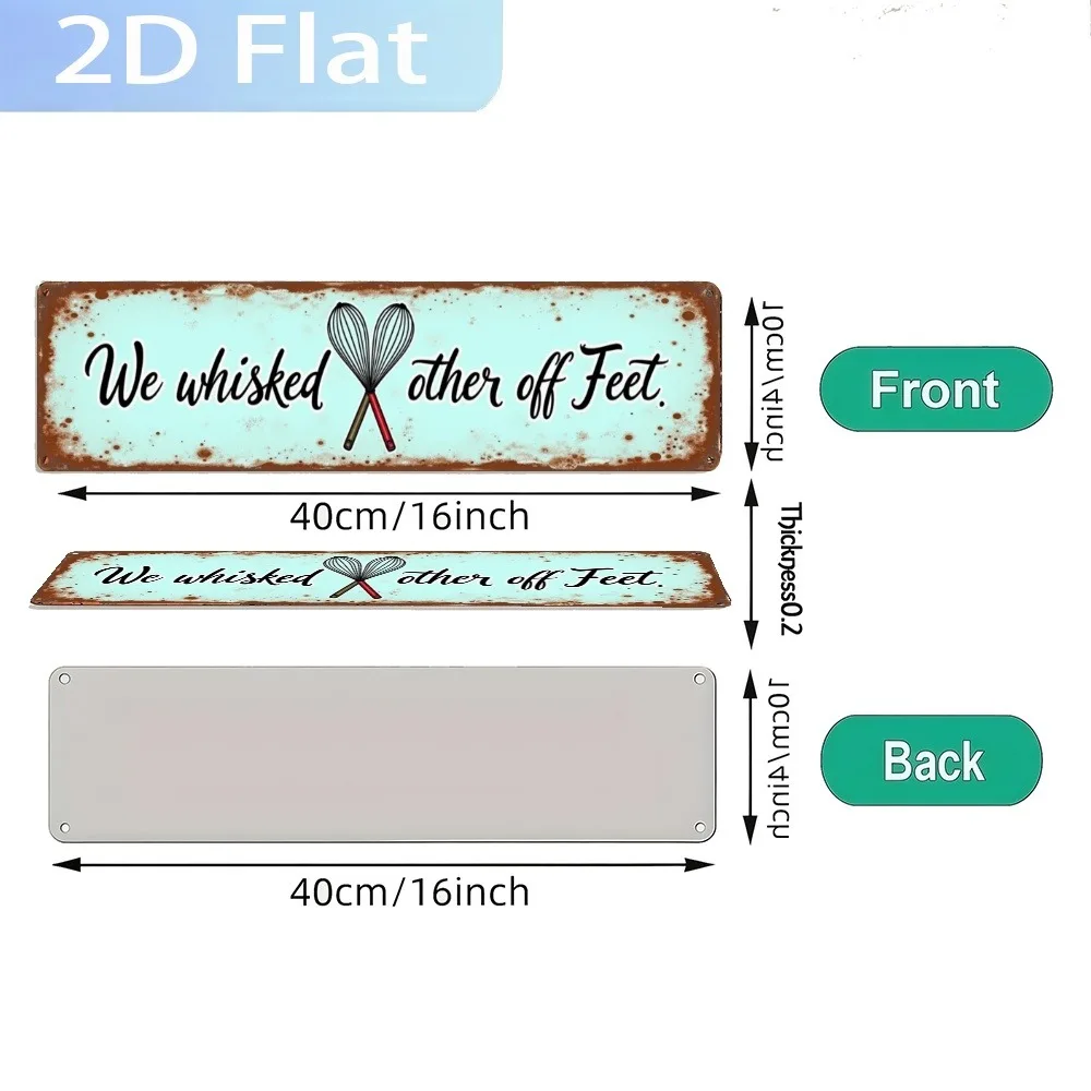 Custom Whisked Each Other Off Feet Sign Farmhouse Decor Only St Patricks Day Vintage Bar Wall 2D Flat view 2