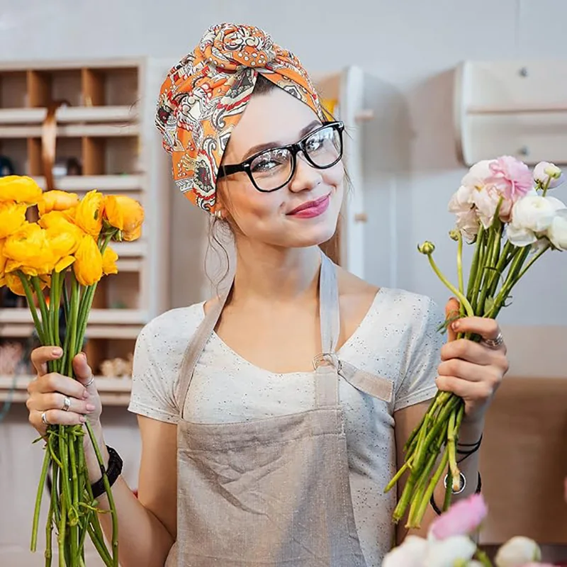 Новый плиссированный тюрбан с африканским принтом, шапочка с цветочным принтом, предварительно завязанный передний узел, эластичная повязка на