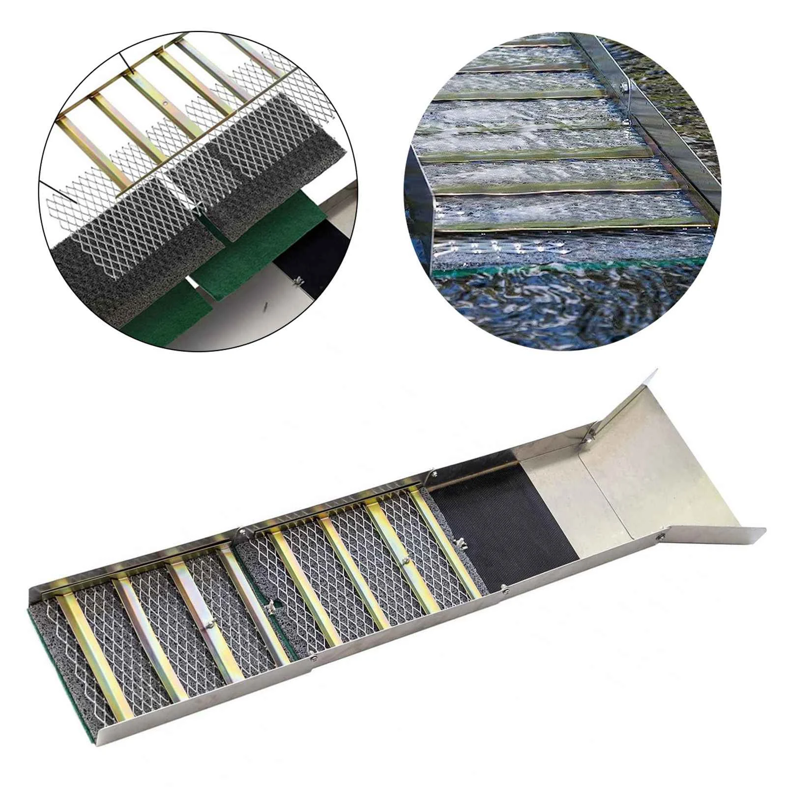 Folding Gold Sluice Box Aluminum Alloy Portable Sluice Box for Gold Mining Chute Panning Prospecting Recovery Tool