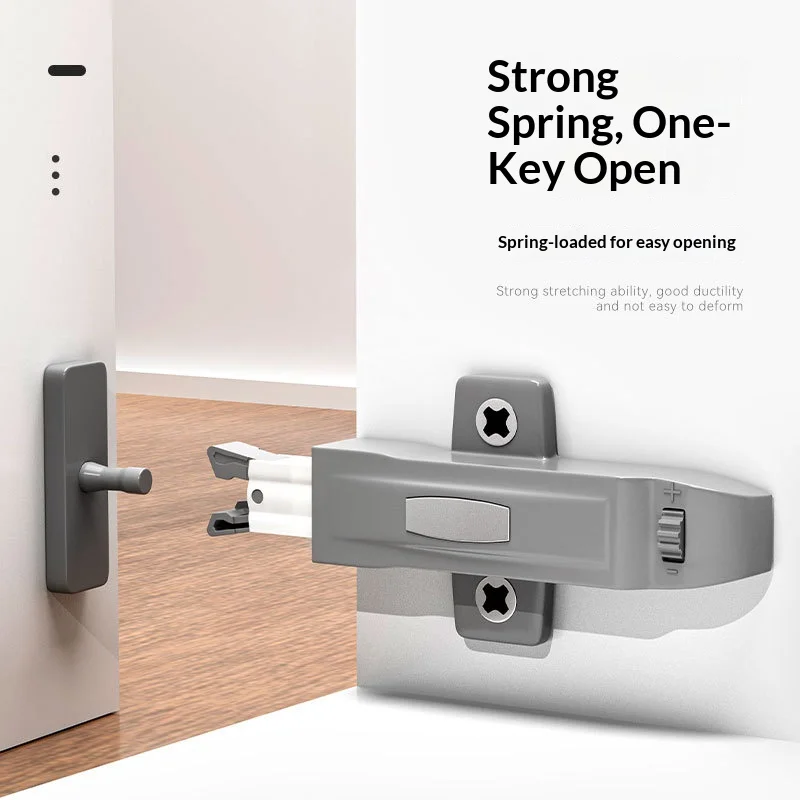 Adjustable Damper Furniture Handle Accessories for Kitchens Cabinet Catch Magnet Lock to Open Push Latches Buffer Buckel Hidden