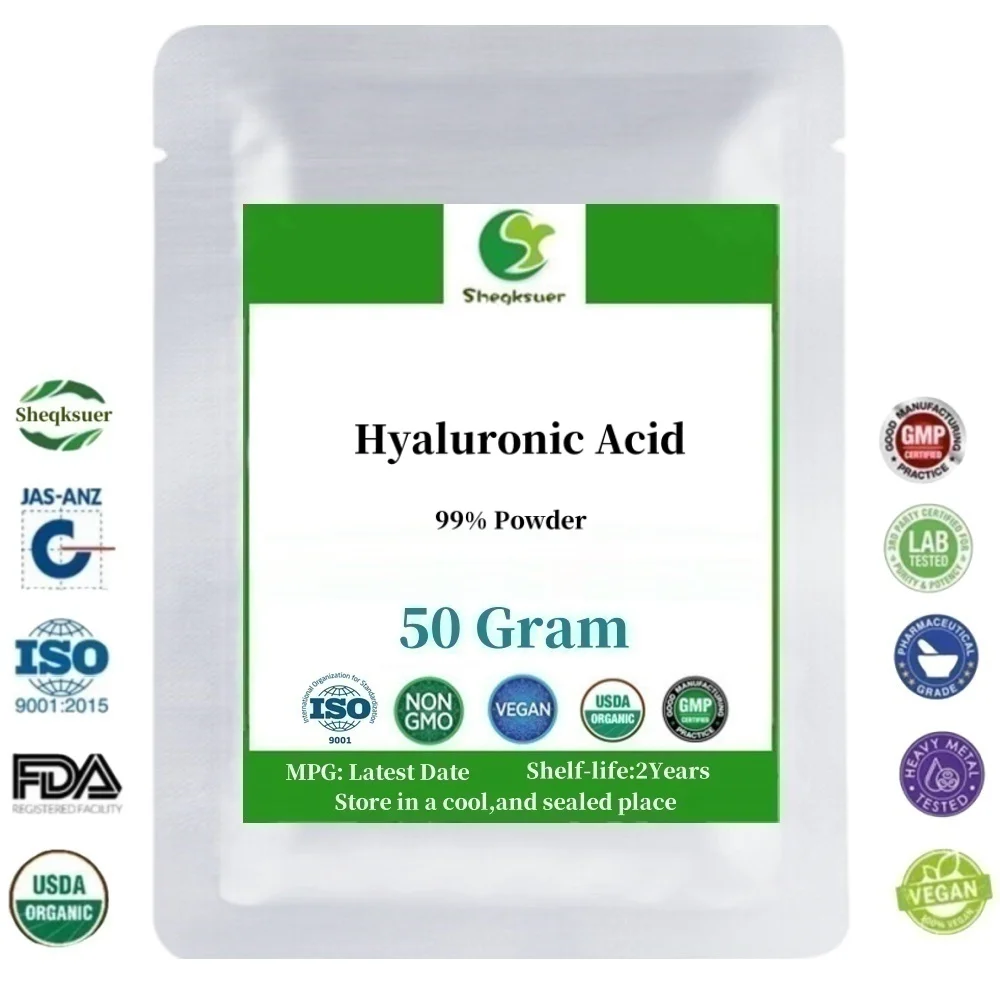 50-1000g 99% Hyaluronic Acid Cosmetic NMF HA Low Molecular Weight Moisturizing,Free Shipping