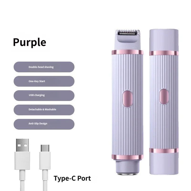 Double-Headed Women's Hair Remover Shaver Electric Trimmer for Body Hair Removal