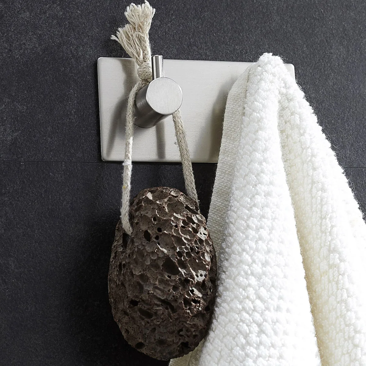 

Stainless Steel Hooks Modern Design Wall Mounted Non Slip Durable Waterproof Rust Resistant Bathroom Kitchen Accessories