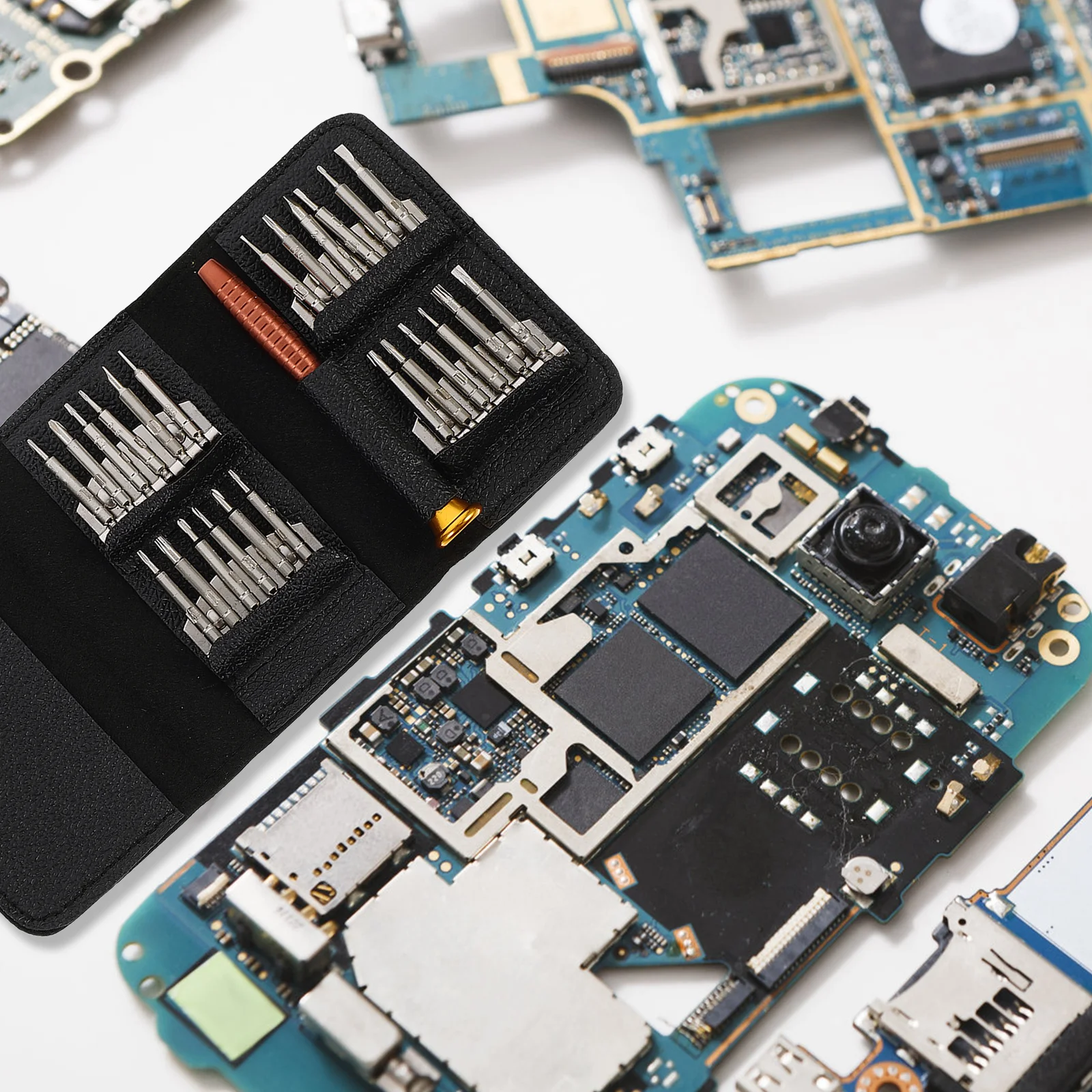 1 مجموعة 25 في 1 طقم مفك برغي أداة يدوية لإصلاح الهواتف أجهزة الكمبيوتر المحمولة الساعات الالكترونيات حامل بت المغناطيسي الصغيرة #3