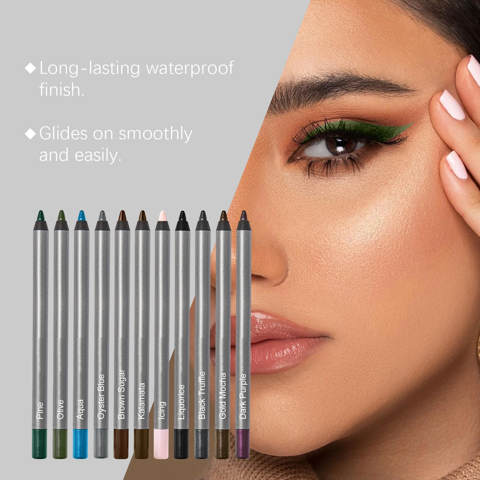 Zephoco Wasserfester Eyeliner-Stift, glatt, wischfest, wasserabweisend, Kosmetik-Gel-Eyeliner-Make-up für Augenvergrößerung, 1 Stück