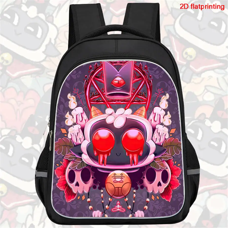 

Рюкзак для школьников с двумя карманами на молнии, рюкзак с мультяшным рисунком ягненка для мальчиков и девочек, прочный детский школьный рюкзак