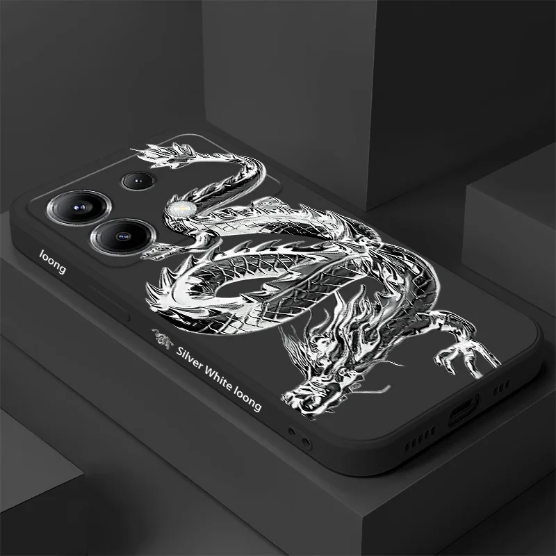 

Metal Dragon Phone Case For Xiaomi Poco F7 X7 X6 F6 M6 M5 M5S F5 X5 F4 X4 M4 F3 M3 X3 Pro 4G 5G GT Silicone Cover