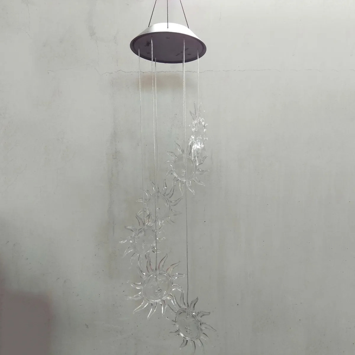 Garden Solar Light Decoration LED Color Chime Hanging Flower Wind Chimes Decorative Lights for outside Lamp