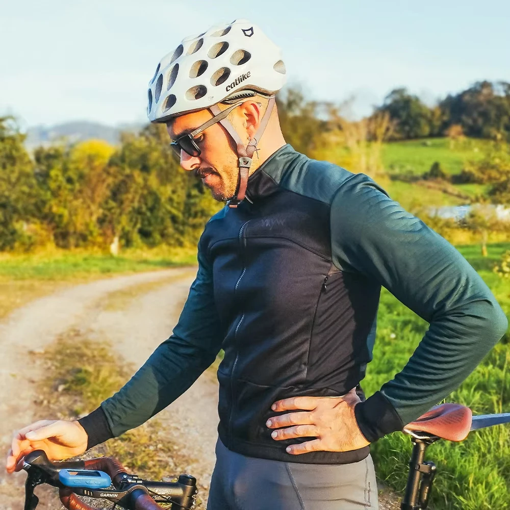 YKYWBIKE Winter -5-10 ℃ Herren Thermo-Fleece-Fahrradjacke, wasserdicht, winddicht, Fahrrad-Rennrad-Profi-Bekleidung, MTB-Fahrradoberteile – Detail 2