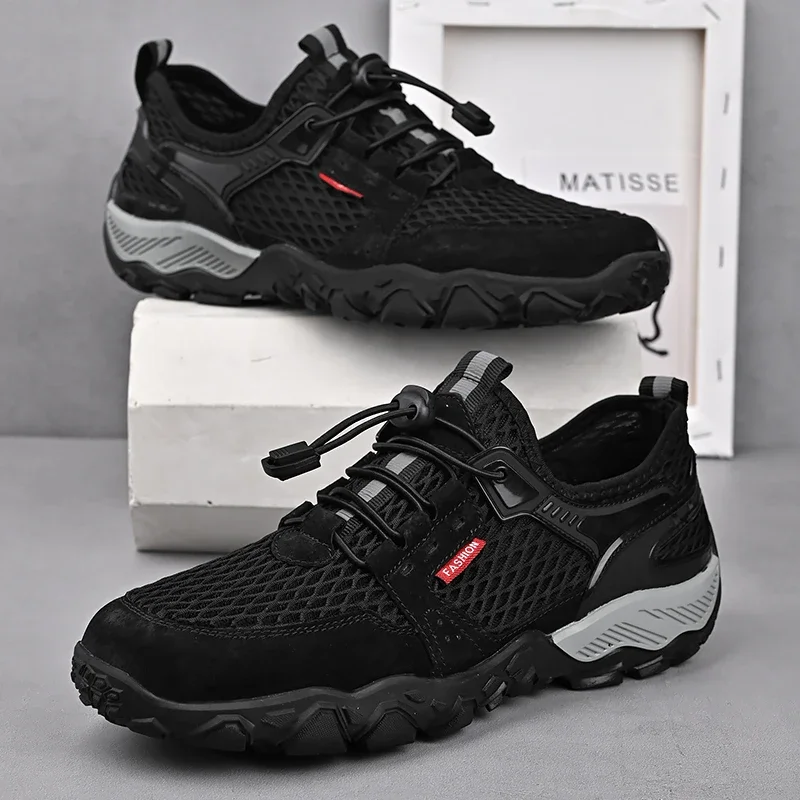 Summer Casual Shoes Men Breathable Sport Shoes Male Soft Mesh Sneakers Black Footwear Man Large Size Running Autumn Adult