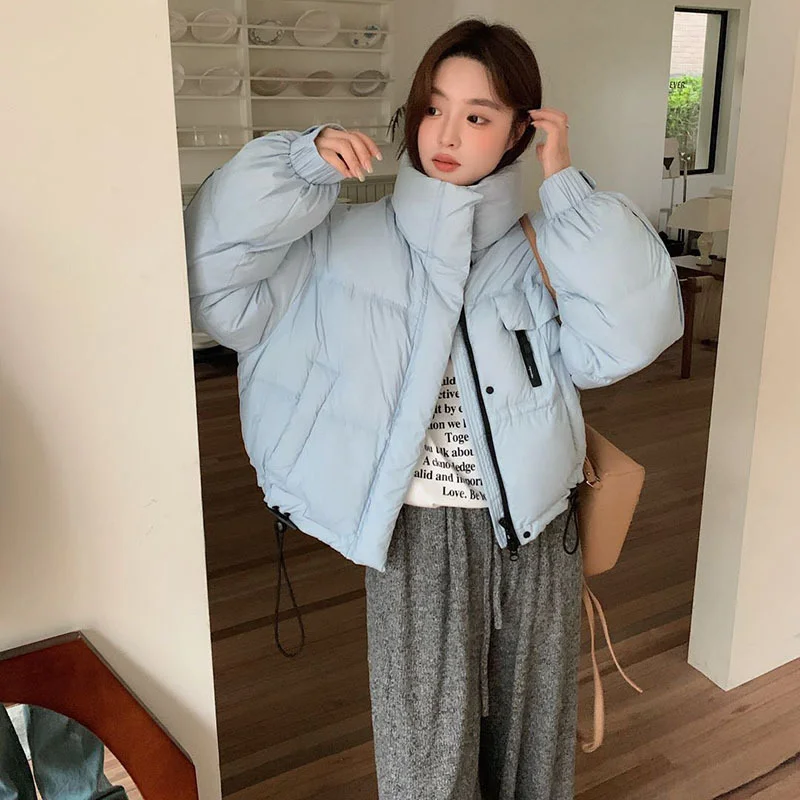 Doudoune courte pour femme, manteau bouffant doux et amincissant, épais, garde au chaud, vêtements d'extérieur tendance, nouvelle collection hiver 2025