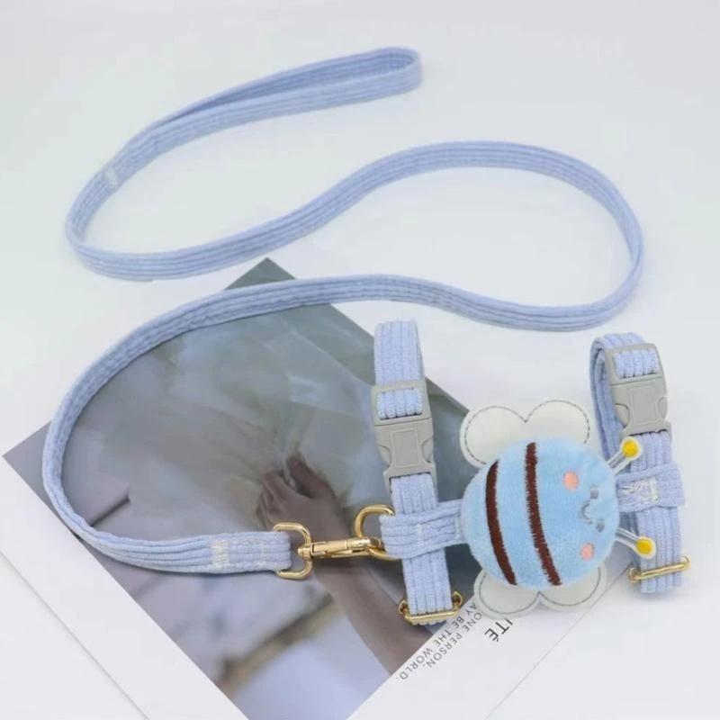 

Dog Harness and Leash Set with Metal D-Ring All-Weather Soft Harnesses for Small Dog No Pull Leashes Length 3.9ft