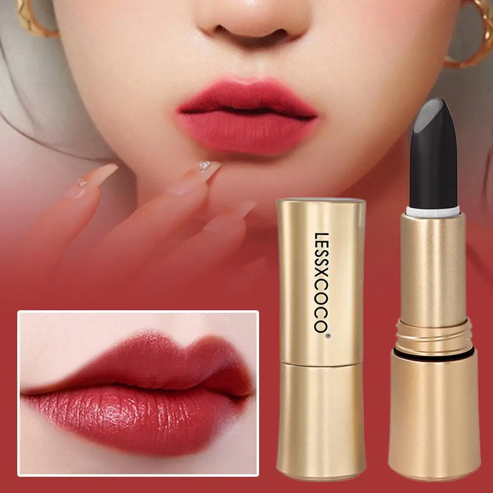 Waterproof Non-stick Cup Round Tube Black Gradually Matte Lipstick Gloss Long-lasting 2025 Sexy Cosmetics Gloss Lip Lip Bla C2A8