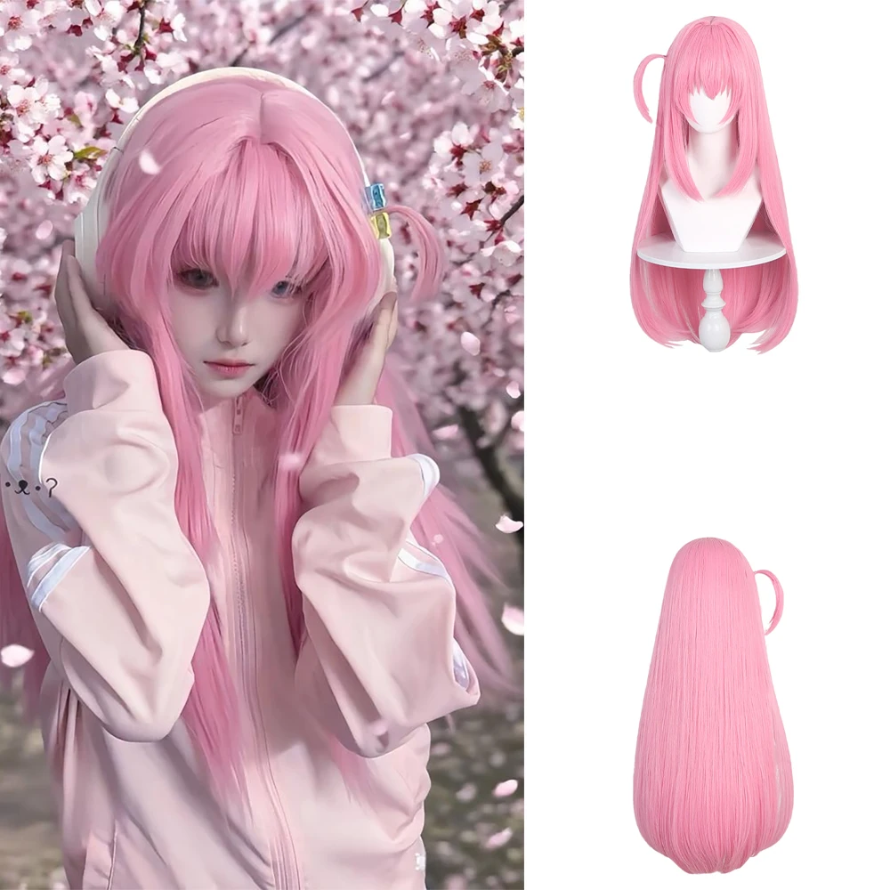 

High-Quality Anime Gotoh Hitori Cosplay Synthetic Hair 32-Inch Pink Daily Comic Show Wig In Stock, Heat-Resistant And Natural