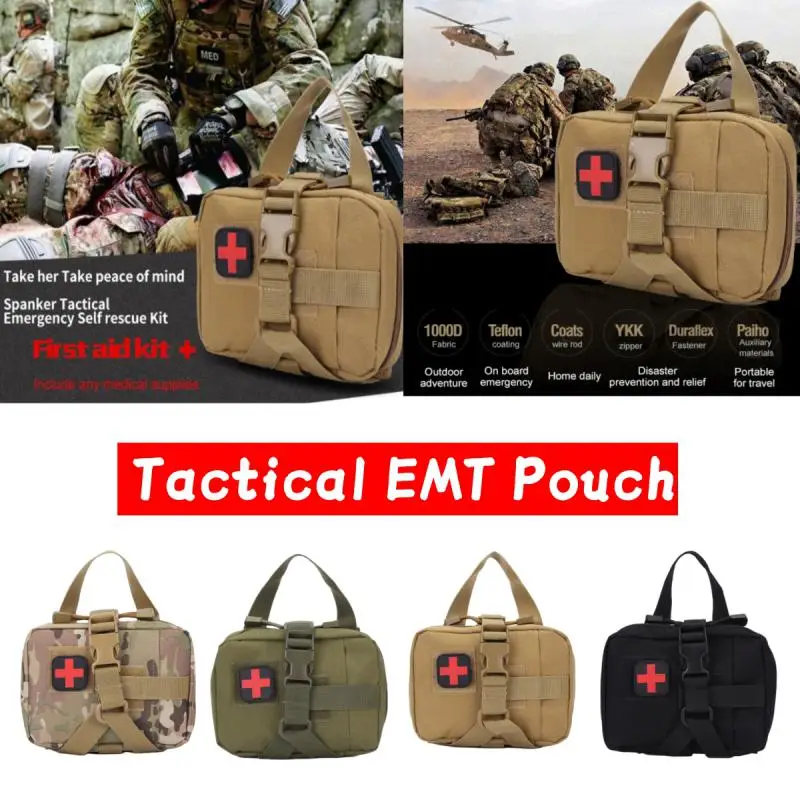 Upgrade Tactical EMT Pouch Rip Away Molle Medical kit IFAK Tear-Away First Aid Kit Travel Outdoor Hiking mergency Survival Bag