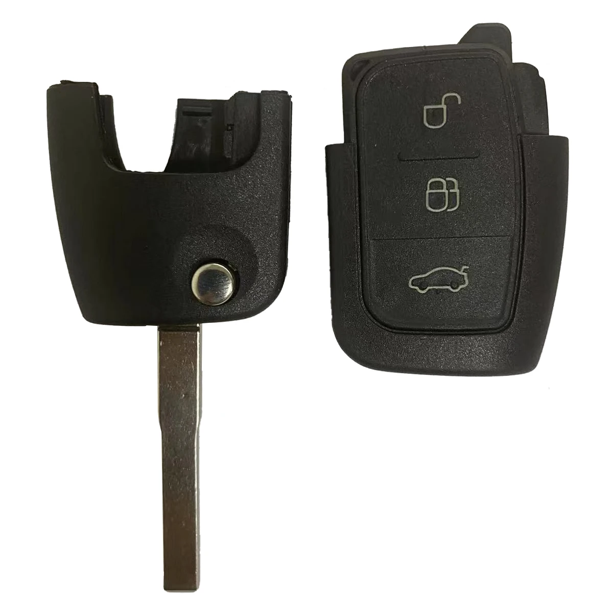 BEST KEY  Filp Remote Key 3 Button Car Key Shell Fob Case for Ford Fusion Focus Fiesta C-Max S-Max Ka Mondeo Galaxy MK3 MK4 MK7