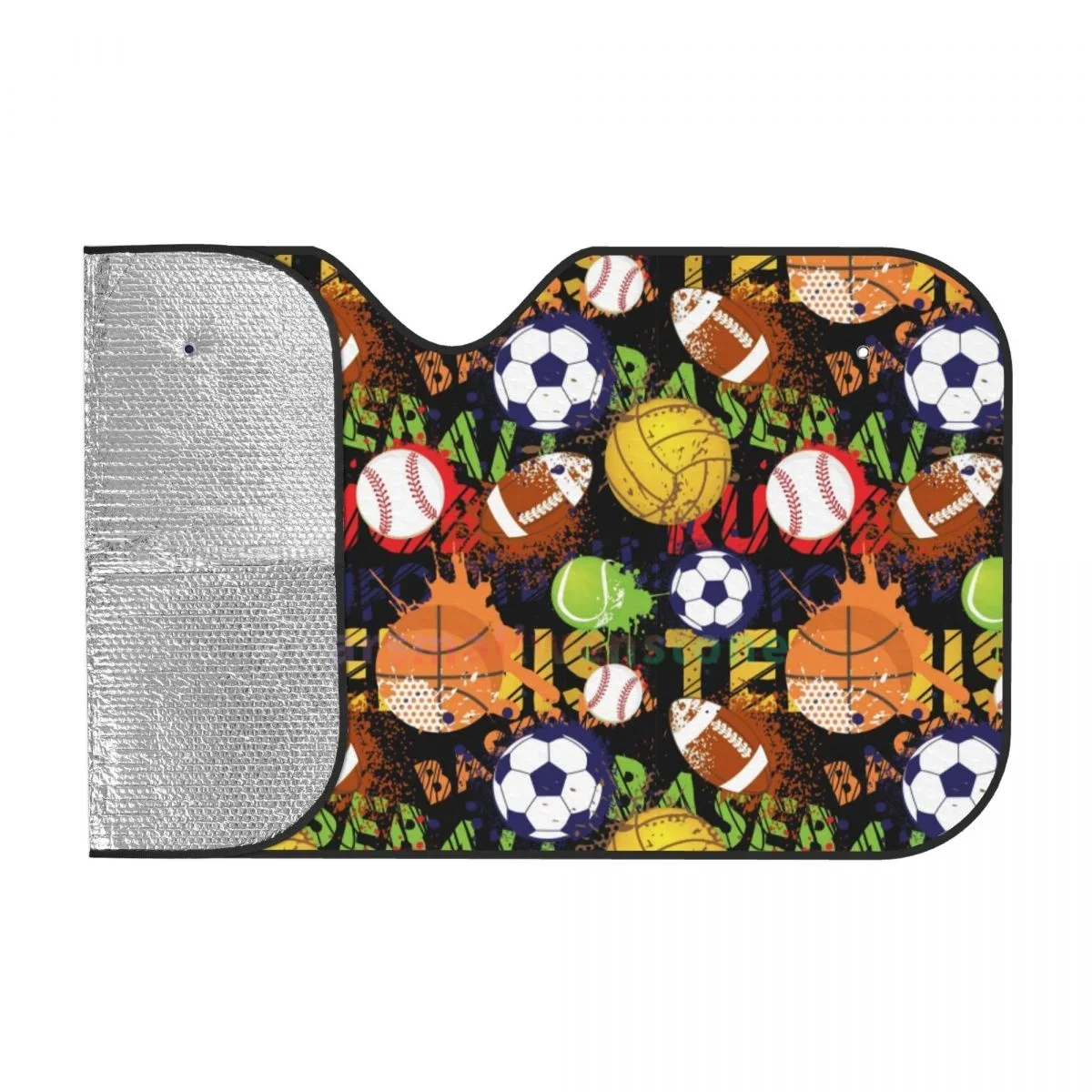 

Football Car Reflective Sun Blocker Fits Small Sedans, Mini SUVs Standard Sunshade Car Accessories