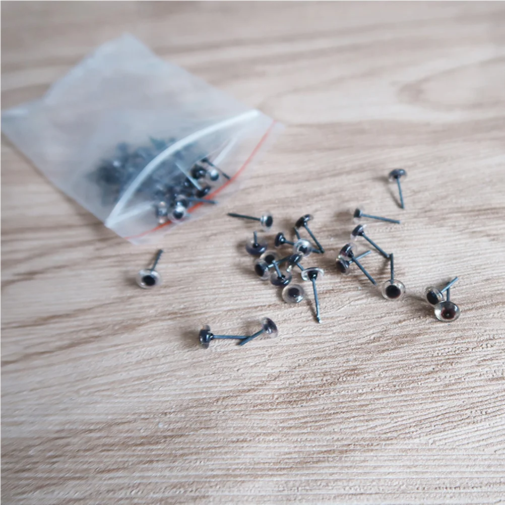 

200Pairs Transparent Animal Safety Eyes 4Mm Plastic DIY for Home Decor Handmade Crafts School Classroom Projects