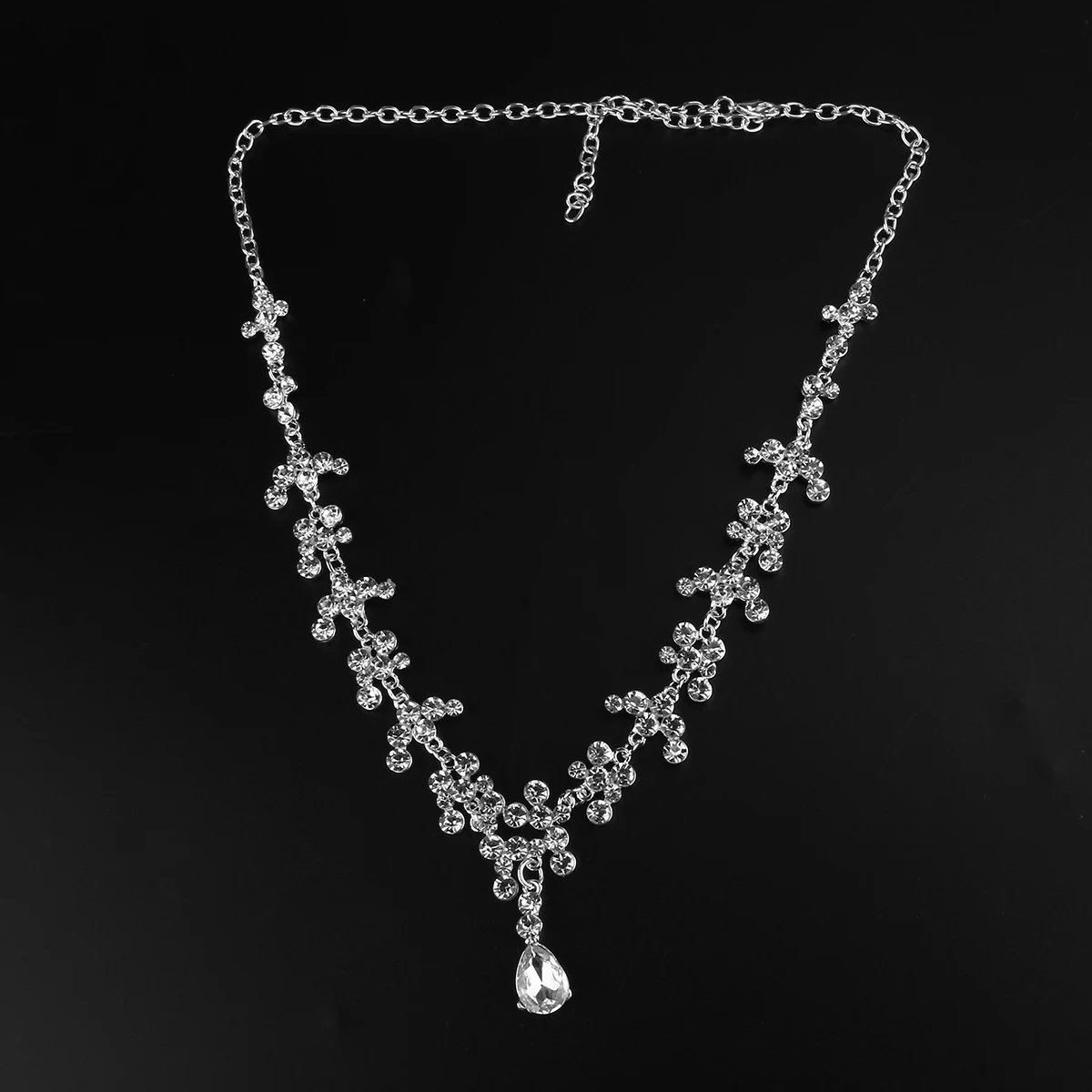 

Tiara Wedding Accessories for Bride Necklace Crown Headgear Earrings Set Bridal