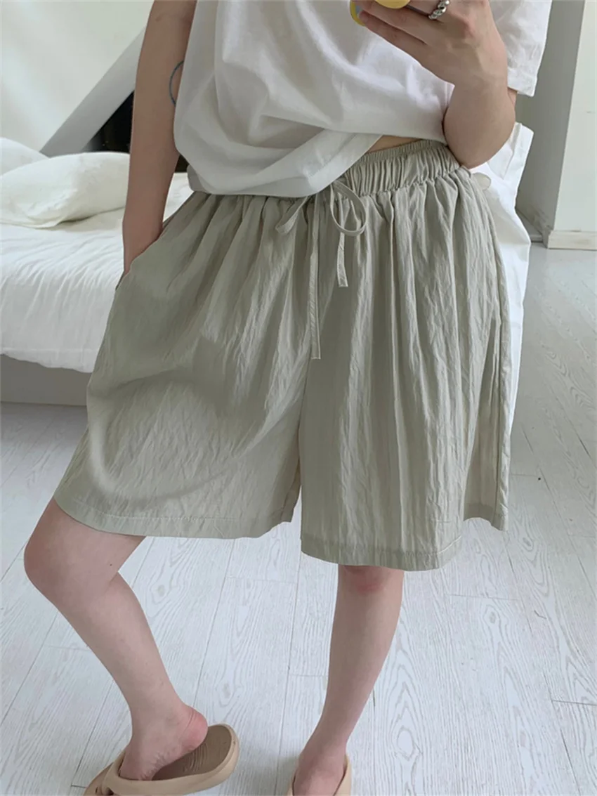 Alien Kitty Casual Women Shorts Elastic Waist Summer Home Wear Outwear 2023 Minimalist All Match Loose Office Lady Daily New