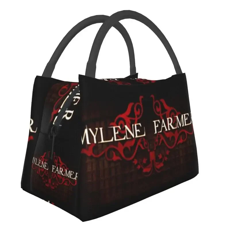 Mylene Farmer Insulated Lunch Bags for Outdoor Picnic Resuable Cooler Thermal Bento Box Women Fruit Fresh Storage Bag