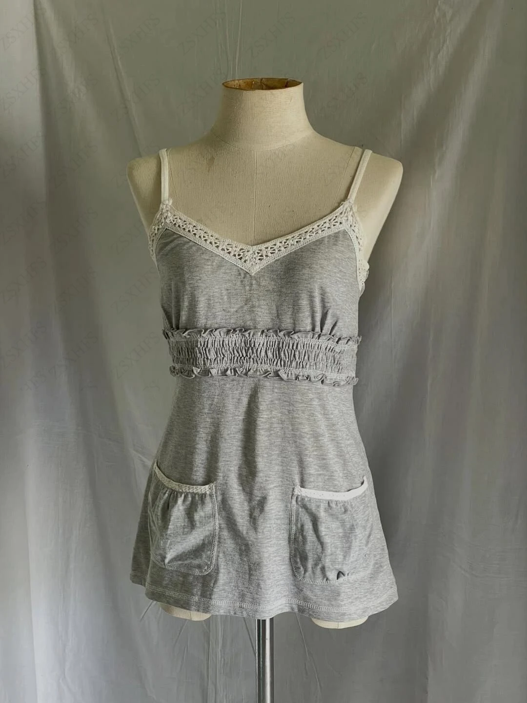 Summer Sweet Camisole Women Sleeveles With Shoulder Straps Lace Slim Tank Top Vintage Streetwear Femme Cuteore Punk Halter Top