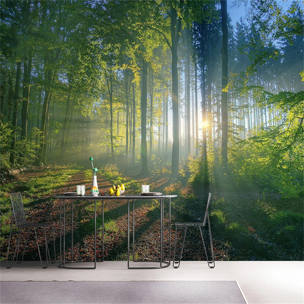 Custom Photo Wall paper Modern natural landscape virgin forest wallpapers for Living Room 3D Mural Wallpaper bedroom decoration
