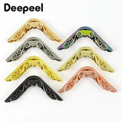 5/10/20Pcs Deepeel Metal Bags Hollow Corner Handbags Strap Cover Clasp Protector Corners Safety Guard for DIY Making Purse Bag