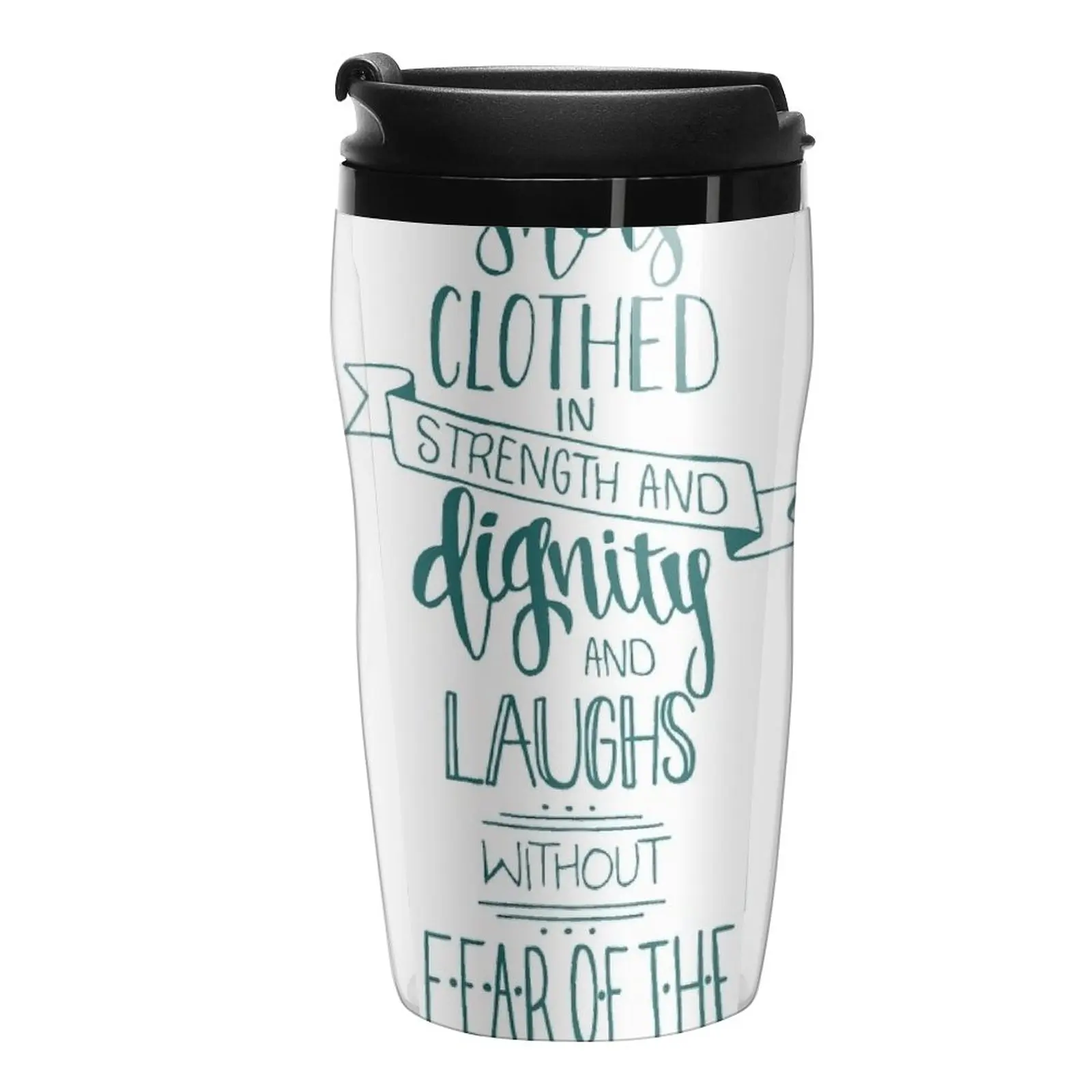 

New She Is Clothed In Strength And Dignity Travel Coffee Mug Cofee Cup Espresso Shot