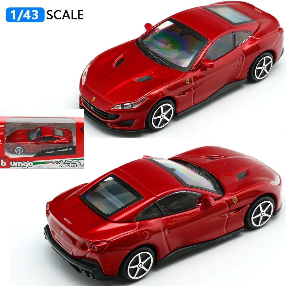 Bburago 1:43 Ferrari Alloy Car Model 1/43 Ferrari Series 458 488 SF90 GTB Luxury Vehicle Diecast  Sports Cars Kid Toy Collection