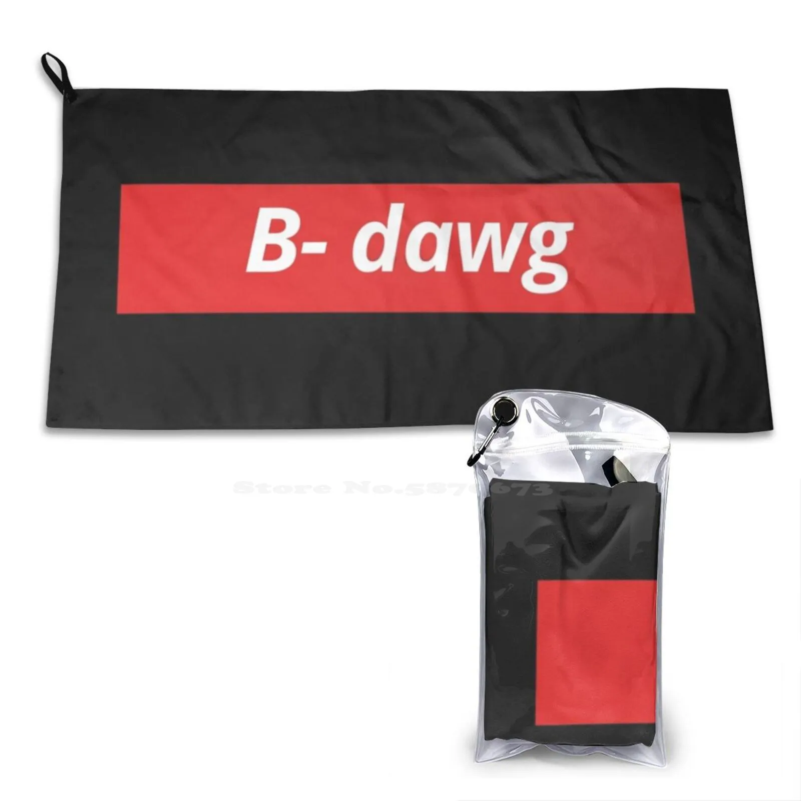 B-Dawg Custom Soft Sport Towels Home Outdoor Low Life Red Logo Moral Yeee Community High Awesome Smart Men Pimp Smooth Ironic