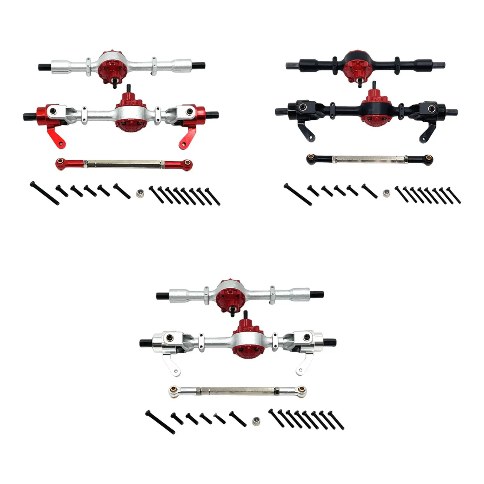 

1:16 RC Car Front Rear Axle Set, Front Rear Bridge, Accessory RC Car Parts for