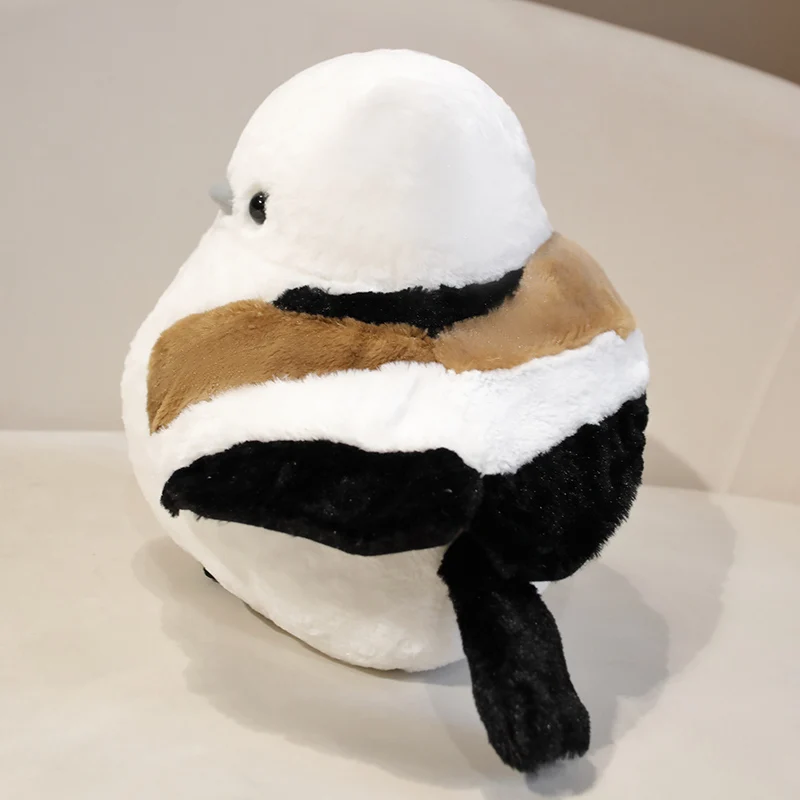 Cartoon Round Fatty Long-Tailed Tit Plush Toy Cute Stuffed Animals Birds Plushies Doll Anime Soft Kids Toys for Girls Boys Gifts