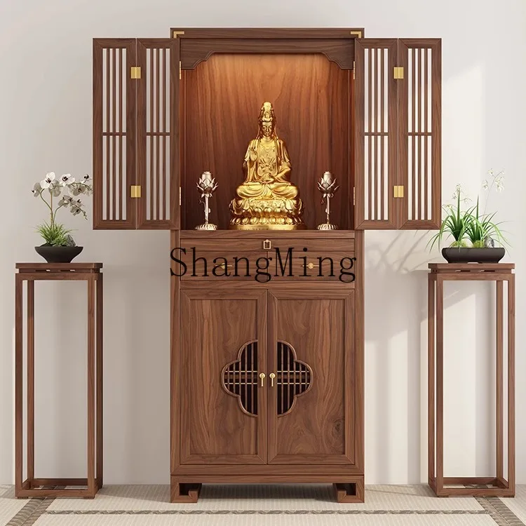 

CL black walnut casket new Chinese vertical cabinet Buddhist platform BodhisattvaBuddhist cabinet household simple table