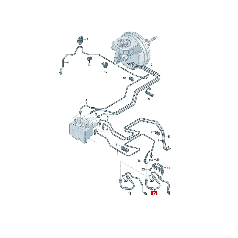 A4L  A5 (imported) A4 (imported)  A6 (imported) front brake hose L 8W0611707G/8W0 611 707 G