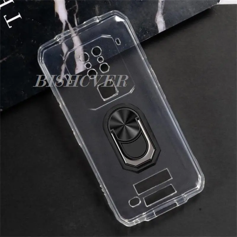 For Oukitel WP5 WP6 WP7 WP5 Pro Back Ring Holder Bracket Phone Case Smartphone TPU Soft Silicone Cover
