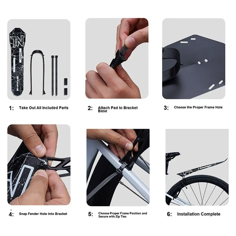 Ultra Light Bicycle Mudguard Multicolor PP Plastic Bike Rear Wheels Fenders Classic Easy Install Bike Mud Guard Road Bike