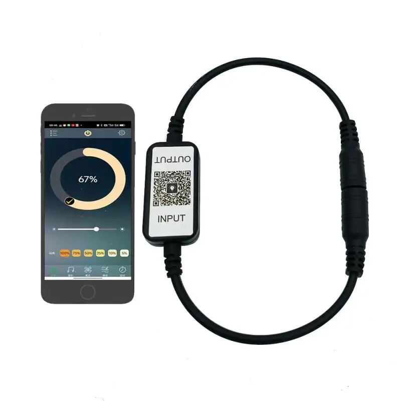 [1 Set LED Monochrome Light Strip Wireless Bluetooth Dimming Controller DC5-24V 11 Key Mini Bluetooth Monochrome Controller]