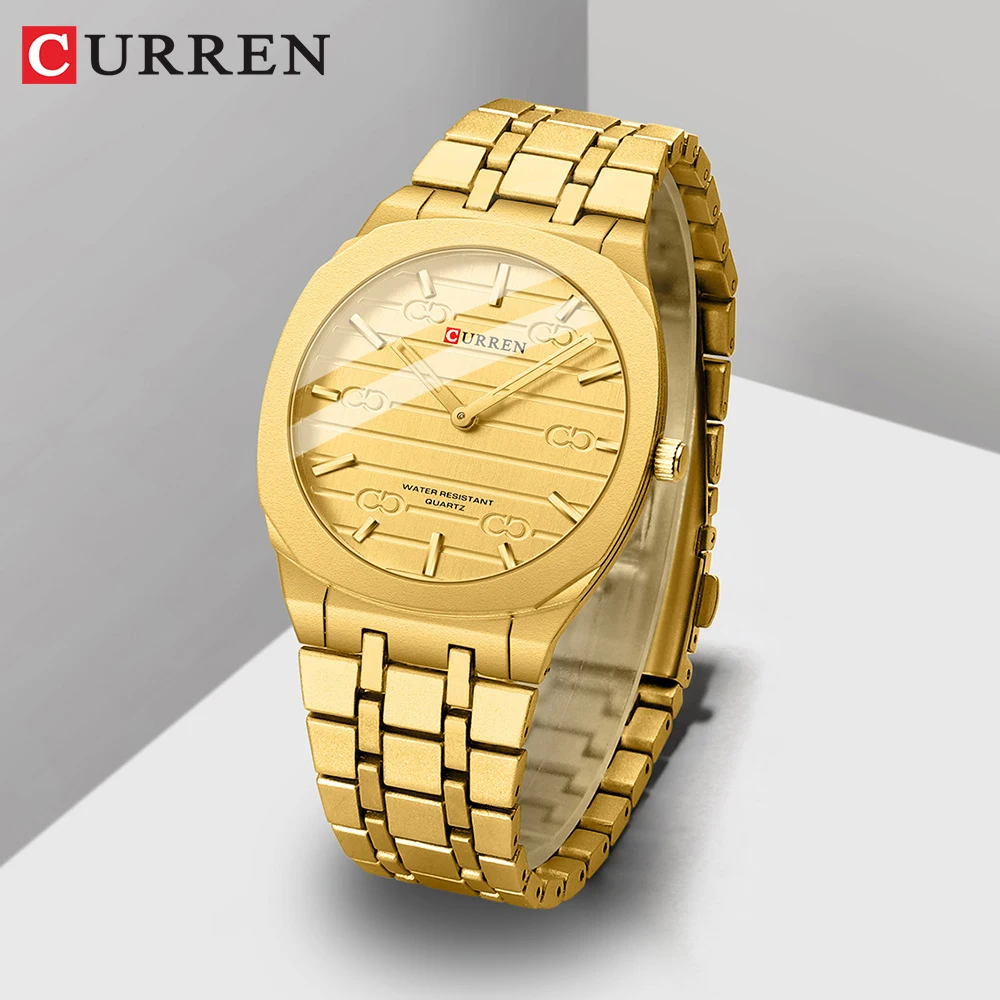 CURREN Business Brand Thin Men\'s Quartz Wristwatches Simple Casual Stainless Steel Watch