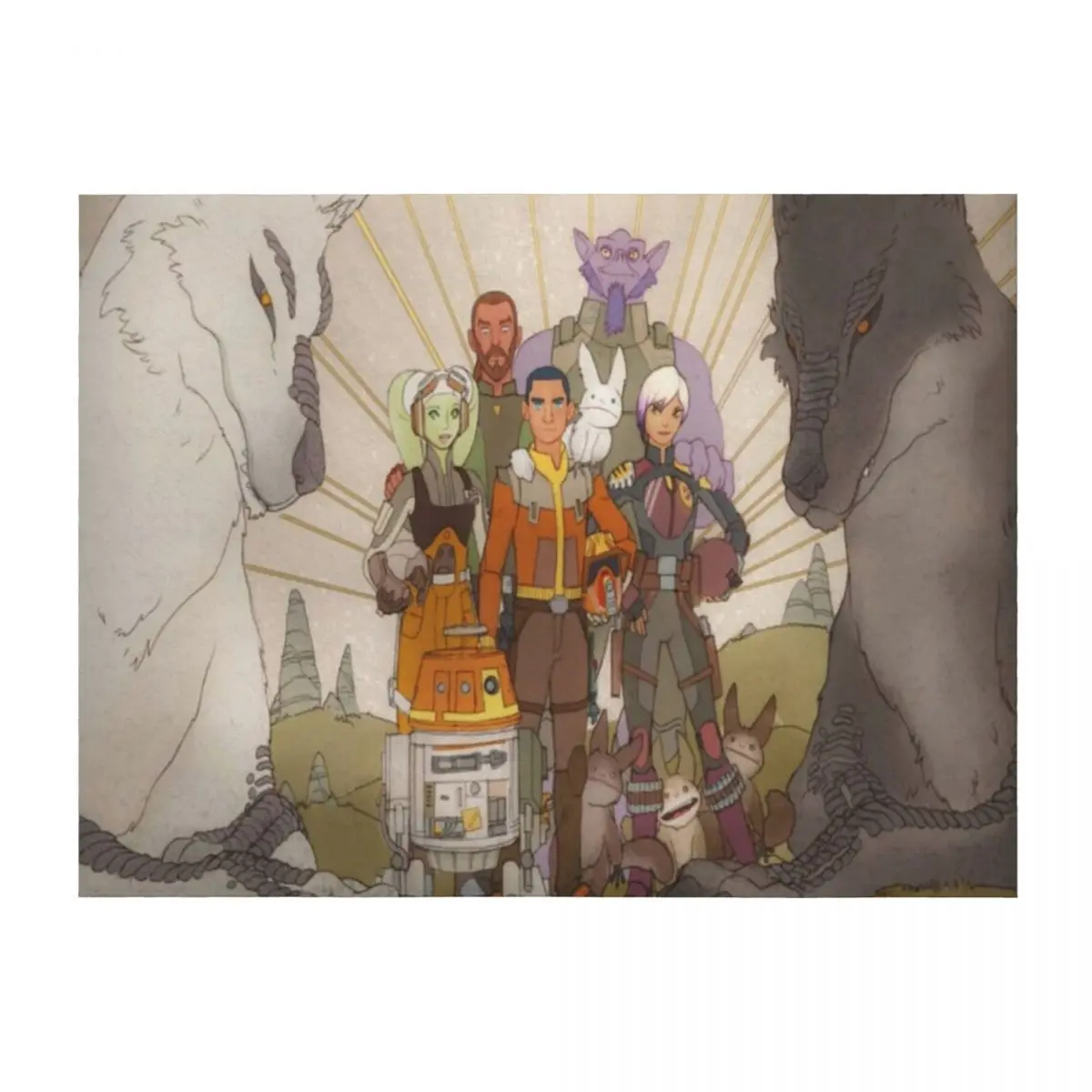 

Spectres Mural Full Throw Blanket Nap Bed Picnic Quilt Blankets