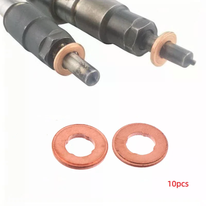 /PFU/1.5/2.0mm Common Rail Injector Nozzle Copper Pad Gasket For Injector Sealing, Pump Repair Tool Parts 10Pcs