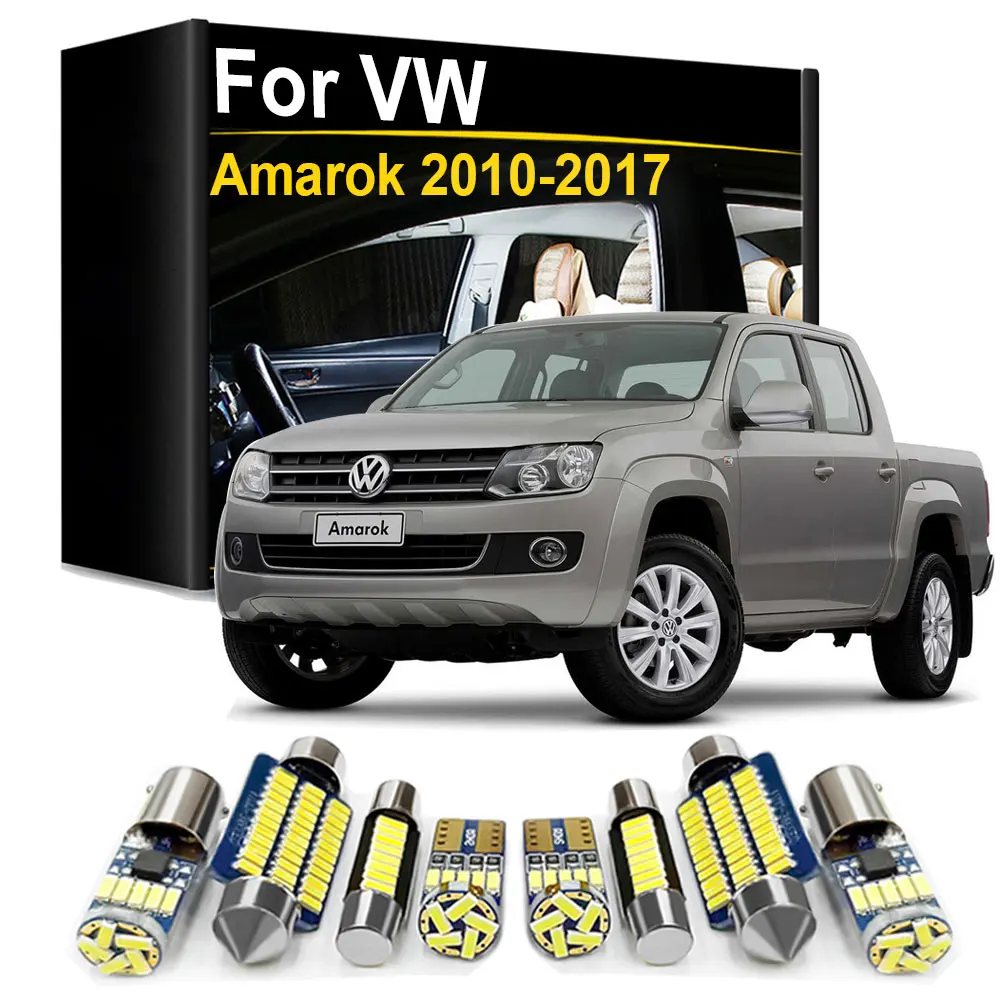 

Комплект светодиодных ламп для салона Canbus для пикапа Volkswagen VW Amarok 2010 2011 2012 2013 2014 2015 2016 2017, автомобильные аксессуары