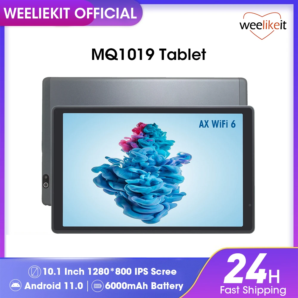 

weelikeit 10.1'' Tablet Android 11 1280x800 IPS Kids Tablets A133 Children's Tablets Quad Core Dual Wifi BT5.0 6000mAh 3GB 32GB